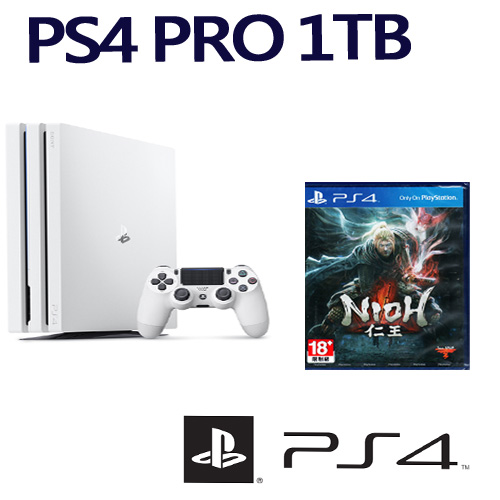 【SONY 索尼】PS4 Pro主機 CUH-7117系列 1TB 冰河白 搭配PS4遊戲片 仁王