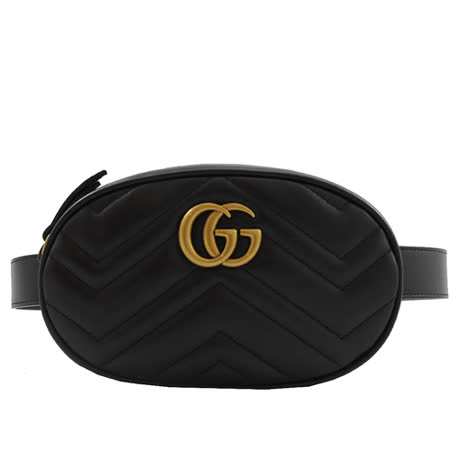 GUCCI 
車線牛皮腰包/胸口包