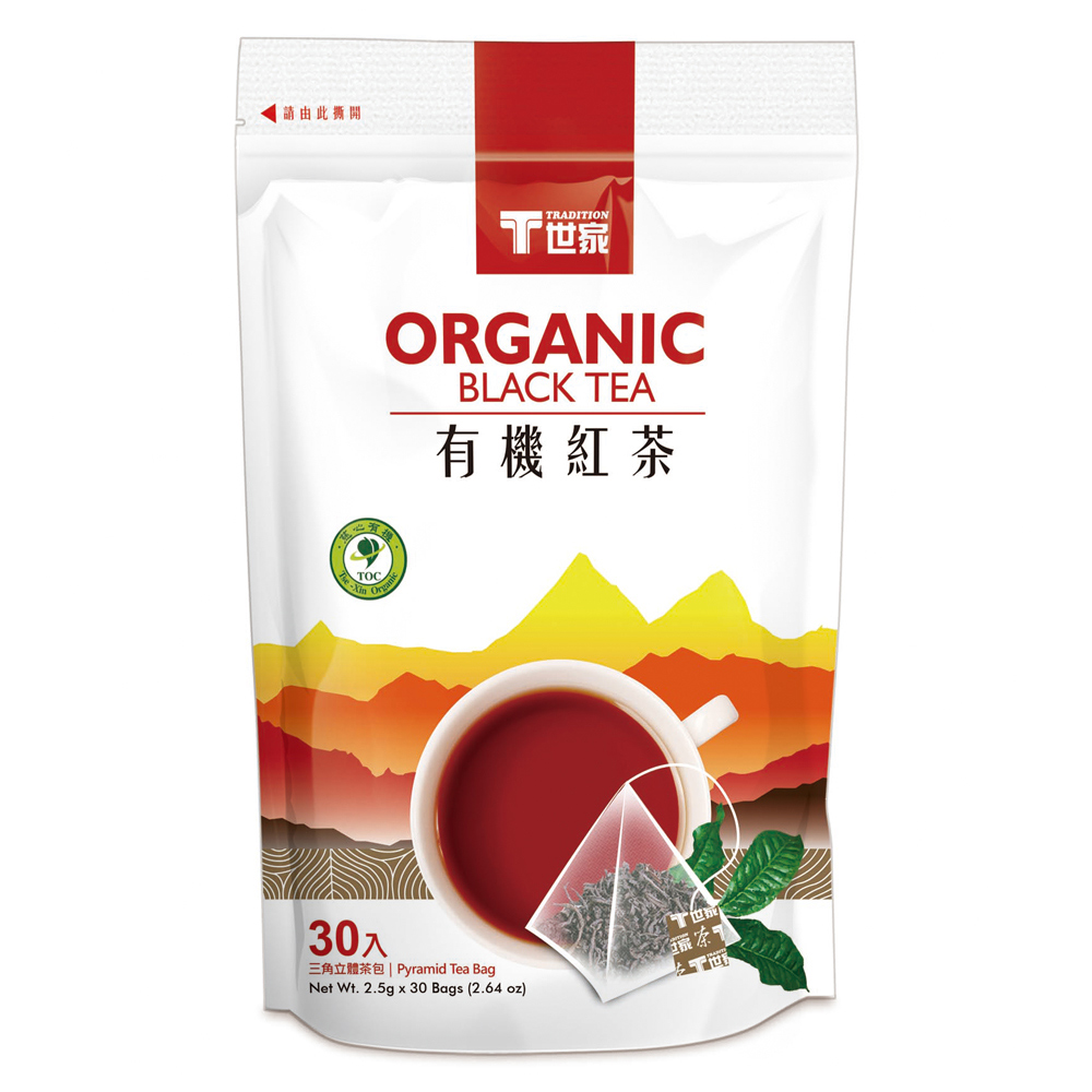 《T世家》有機紅茶-三角立體茶包(30入/袋)