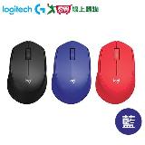 Logitech羅技 靜音無線滑鼠M331-藍