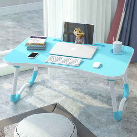 Style 攜帶式經典床上電腦桌/摺疊桌/和式桌(附 I Pad 卡槽設計)