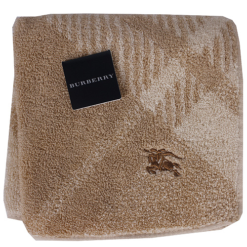 BURBERRY 經典戰馬刺繡蘇格蘭紋LOGO小方巾(駝色)