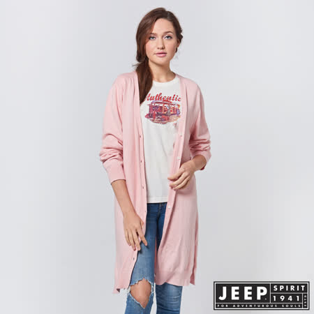 JEEP
 造型圖騰刺繡針織外套