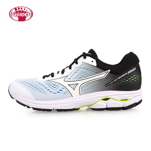 (男) MIZUNO WAVE RIDER 22 SW慢跑鞋-WIDE-路跑 美津濃 白黑藍綠