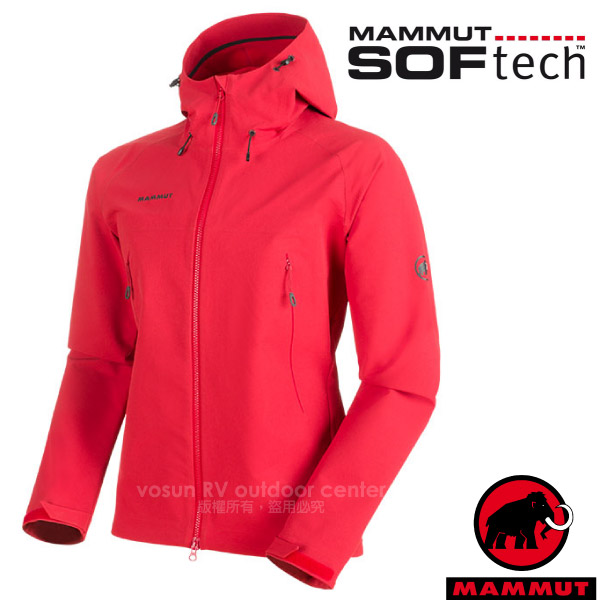 【瑞士 MAMMUT 長毛象】男新款 Masao So Jacket 保暖防風軟殼連帽外套.夾克.大衣/SOFtech耐磨.防潑水.抗風/1011-00460-3465 岩漿紅