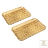 【英國 WILMAX】竹製長形餐盤/輕食盤 超值二入組