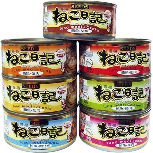 聖萊西Seeds》黃金喵喵日記營養綜合餐罐貓罐-170g*12罐