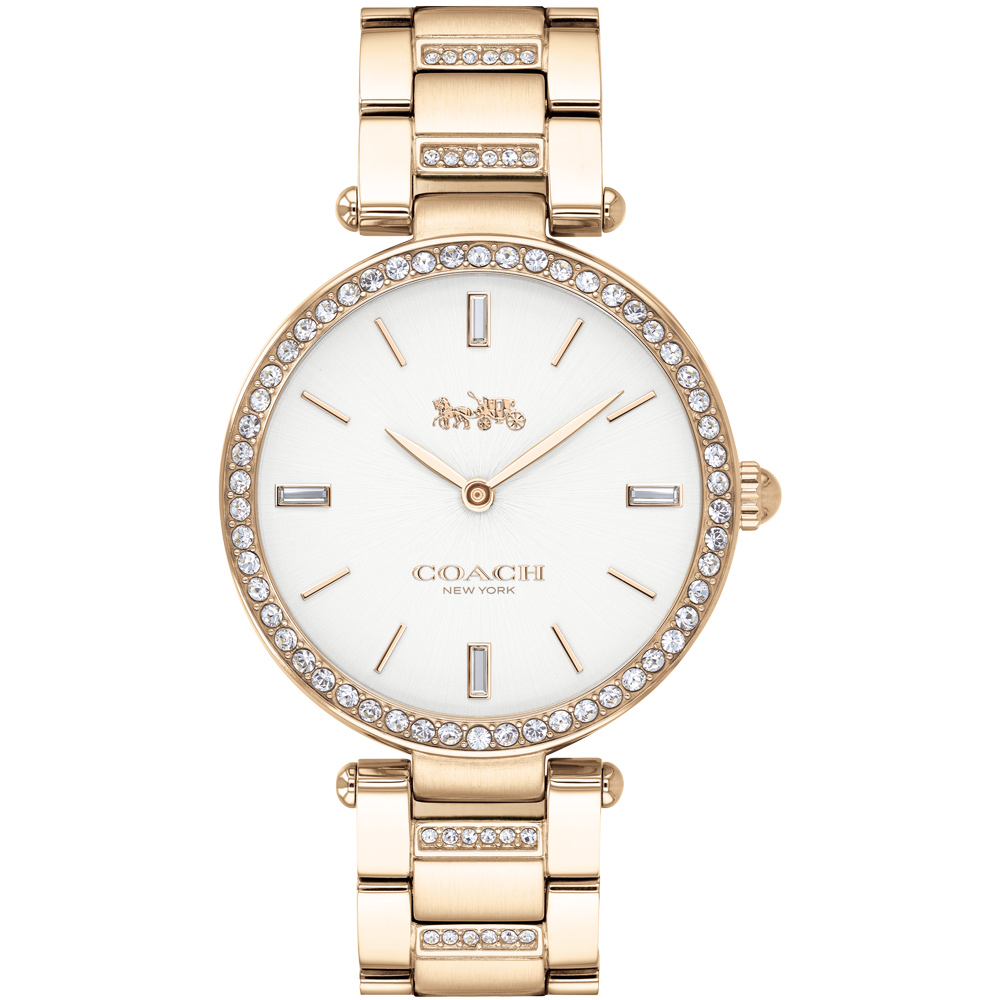 COACH Park 新款晶鑽閃耀女錶(14503094)-淺玫瑰金/34mm