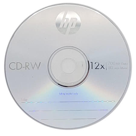 惠普 HP LOGO CD-RW 12X 700MB 空白光碟片 50片