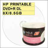 HP printable DVD+R DL 8X 8.5GB 可列印式空白燒錄片 100片