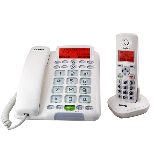 三洋 SANYO DECT中文顯示/助聽功能 數位長距離子母機無線電話_DCT-9951