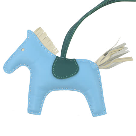 HERMES 
小羊皮手工小馬吊飾