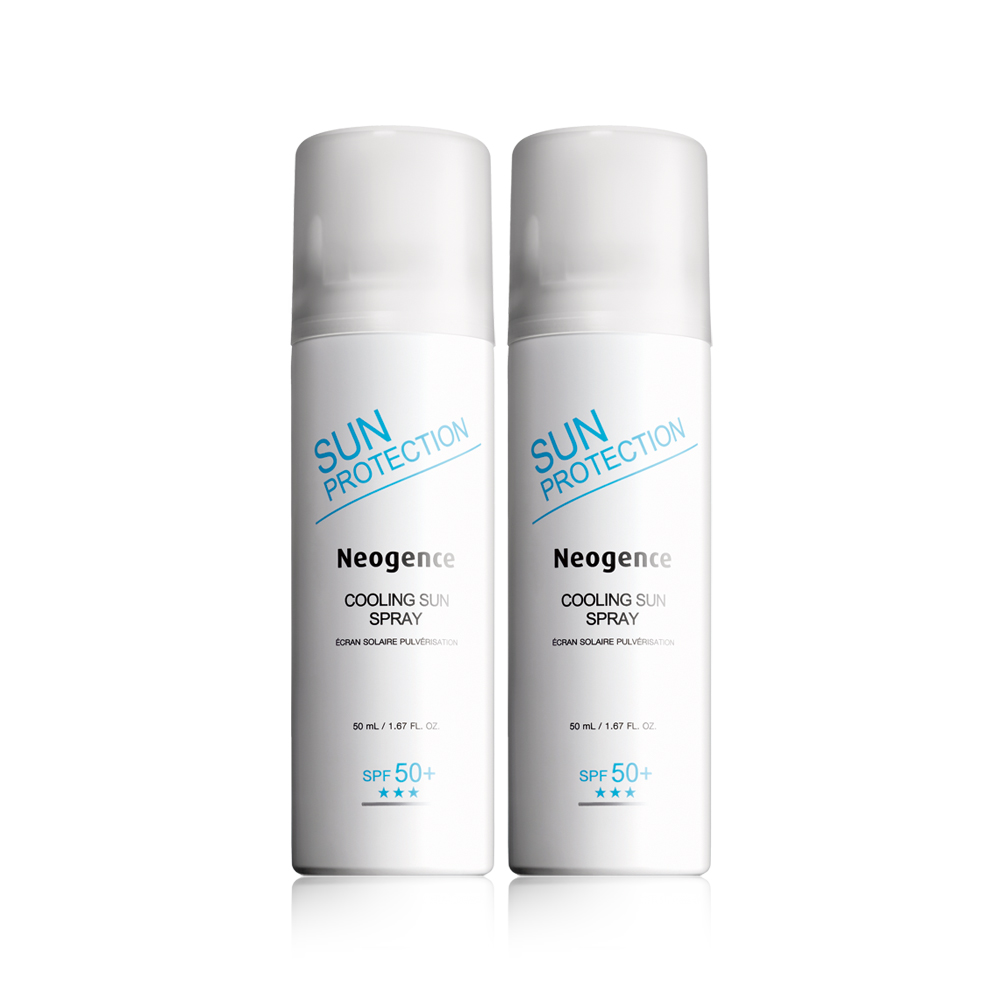 Neogence霓淨思 瞬涼防曬噴霧SPF50+/★★★50mL★2入組(盒損)