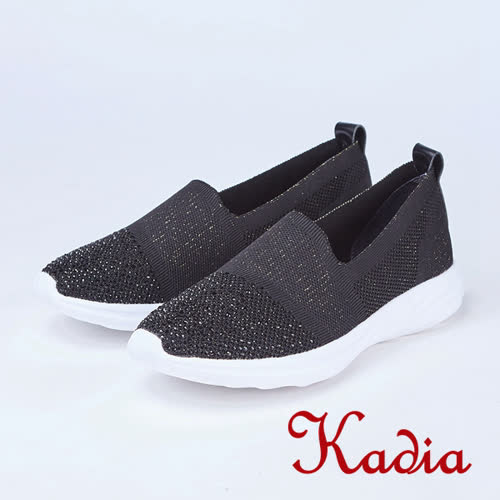 kadia.休閒時尚 水鑽透氣休閒鞋(8513-95黑色)