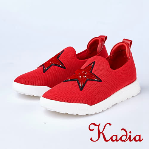 kadia.休閒時尚 星星透氣休閒鞋(8514-65紅色)