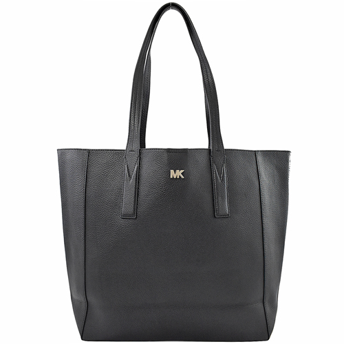 MICHAEL KORS Junie 牛皮肩背大購物包.黑
