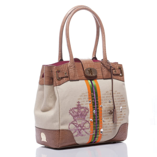 A.D.M.J. 皇冠LOVE水晶 COVA-TOTE-BEIGE