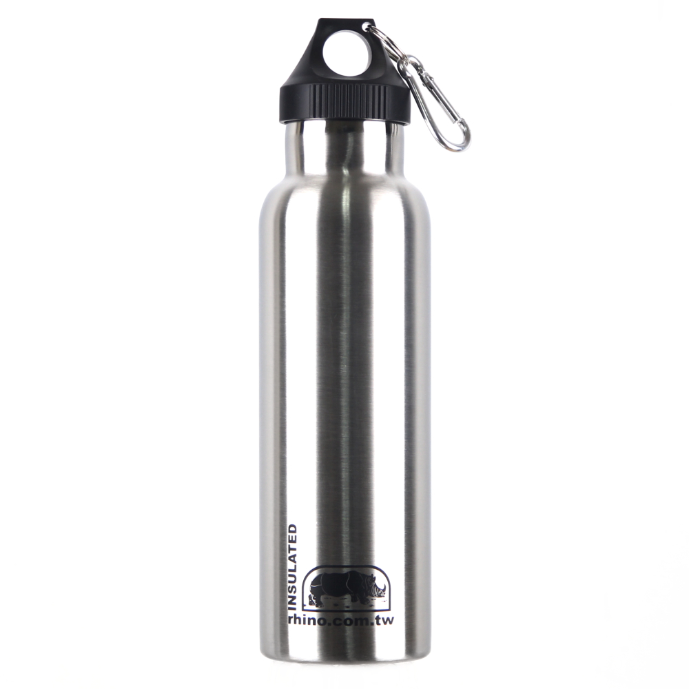 犀牛RHINO Vacuum Bottle雙層不鏽鋼保溫水壺600ml-原色