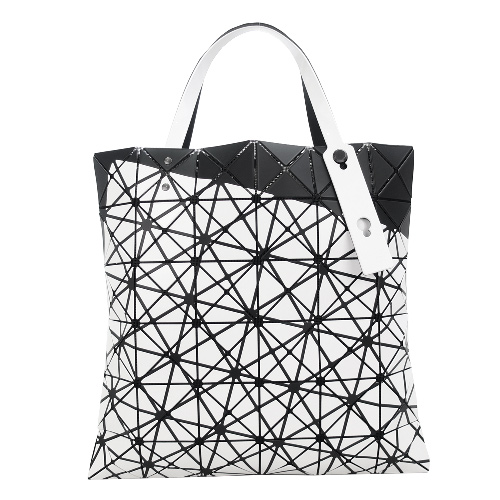 ISSEY MIYAKE 三宅一生 BAOBAO 6x6錯視斜紋手提包-白黑
