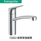 德國Hansgrohe 廚房單槍龍頭 71832