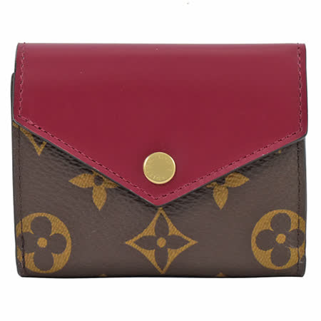 Louis Vuitton 
三折短夾.紫紅色 _現貨
