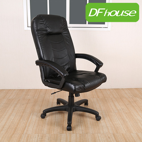 《DFhouse》艾多經典半牛皮辨公椅(黑色)
