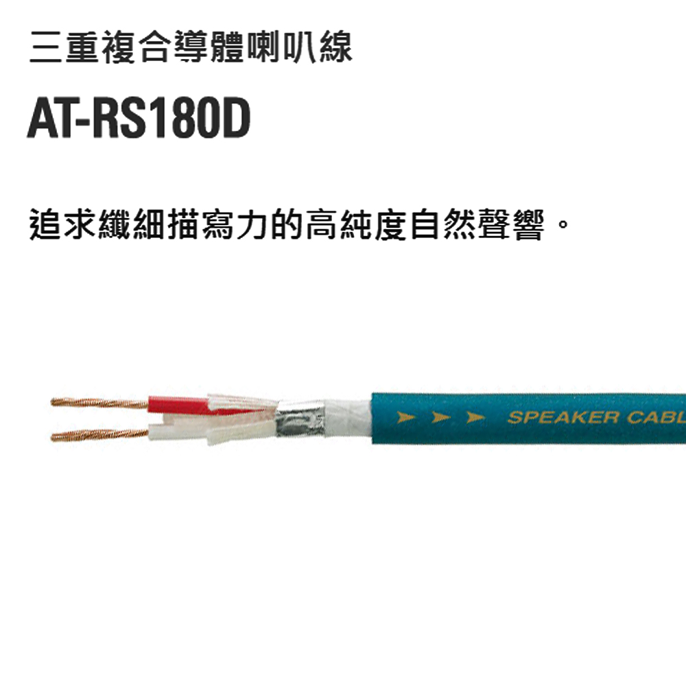 【audio-technica 鐵三角】AT-RS180D 喇叭線 3m+3m