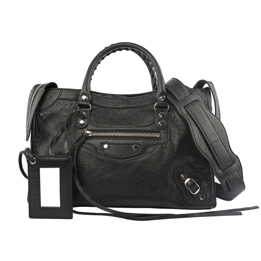 【BALENCIAGA】小銀釦CLASSIC CITY S(黑色) 431621 D94JN 1000