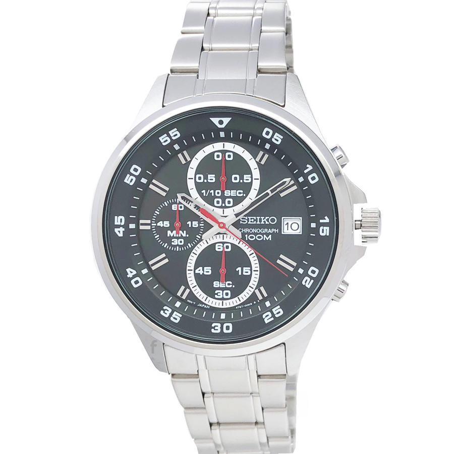 SEIKO 手錶 精工表 SKS627P1 黑面 日期 三眼計時 鋼帶 男錶