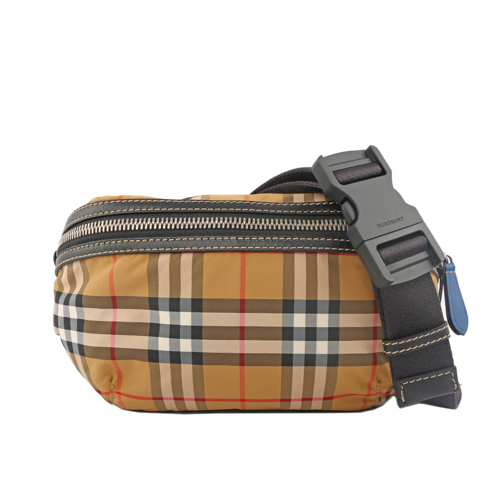 【BURBERRY】中型 Vintage格紋腰包(駝色) 8005521 A5373
