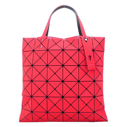 ISSEY MIYAKE 三宅一生BAOBAO幾何方格霧面6x6手提包(紅)