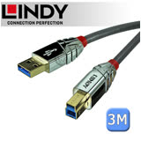 LINDY 林帝 CROMO USB3.0 Type-A/公 to Type-B/公 傳輸線 3m (36663)