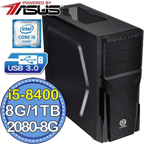 華碩B365平台【光闇令咒】i5六核 RTX2080-8G獨顯 1TB效能電腦