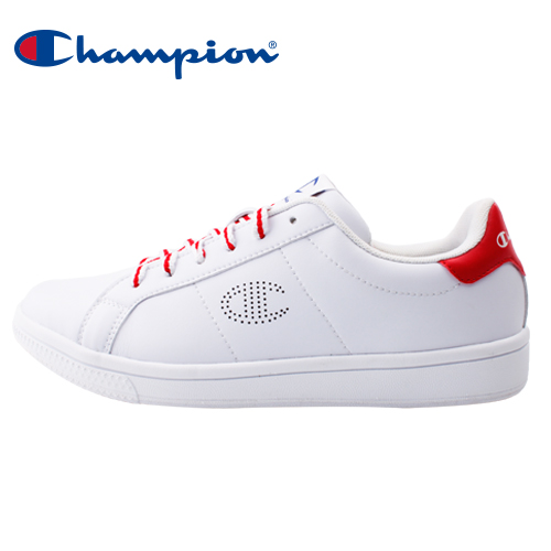 【Champion】CC Tennis II 多色鞋帶女休閒運動鞋-白紅(84-1220104)