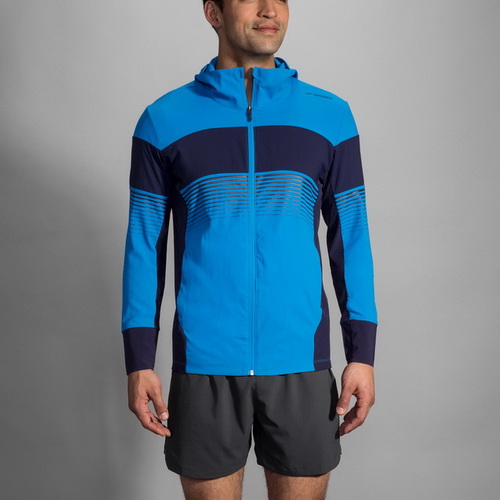 BROOKS 男 CANOPY 防風防水外套 藍(211090486)