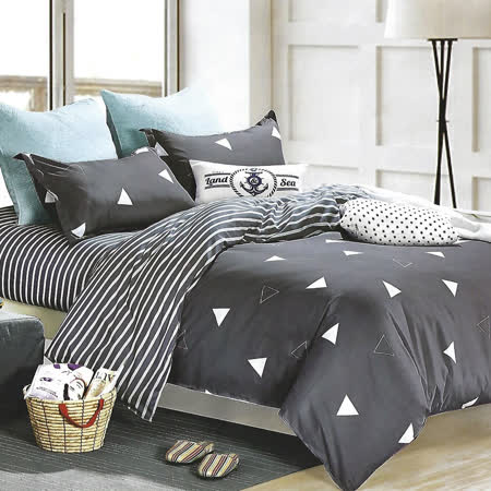 LAMINA 清新時光-柔絲絨四件式兩用被套床包組(雙人)