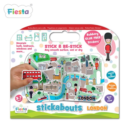 【BabyTiger虎兒寶】英國Fiesta 可攜式趣味主題無痕貼 -倫敦