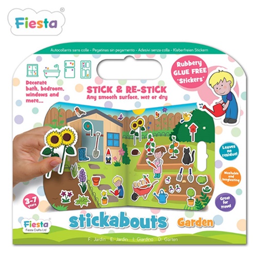 【BabyTiger虎兒寶】英國Fiesta 可攜式趣味主題無痕貼 -花園