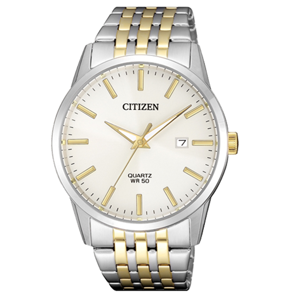 CITIZEN 星辰 石英指針男錶 不鏽鋼錶帶 日常生活防水 強化玻璃鏡面 BI5006-81P