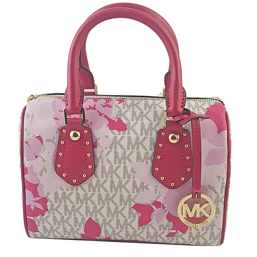 Michael Kors 新款防刮皮貼花手提波士頓包 MK側背包