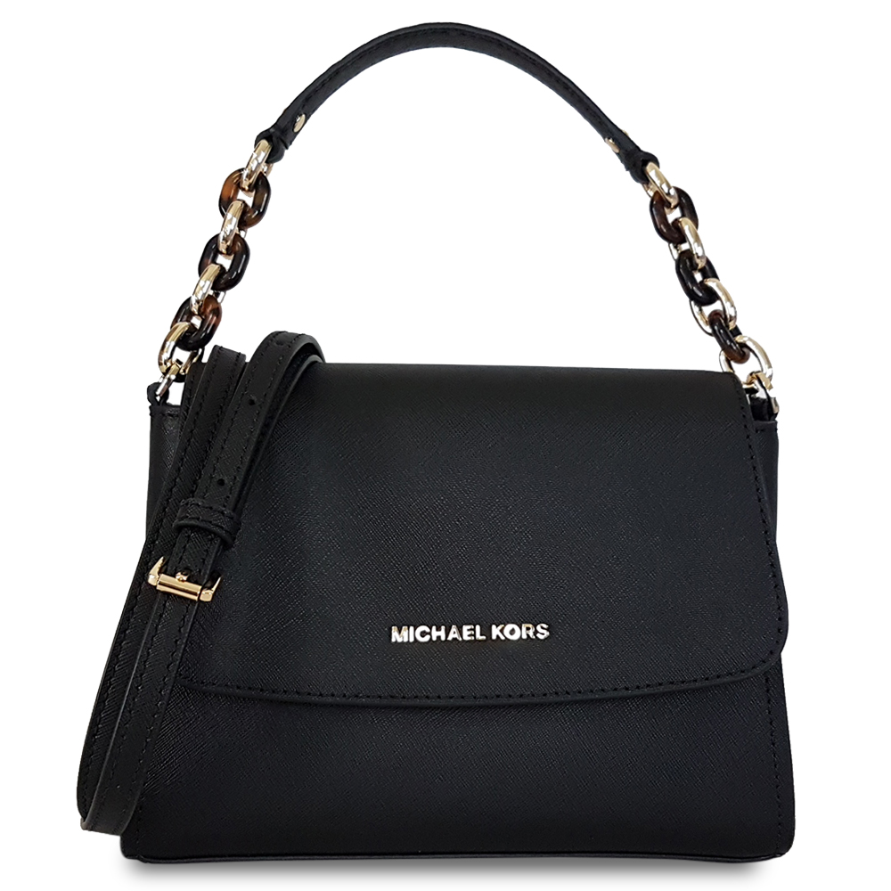 MICHAEL KORS 新款素面手提斜背包-黑色