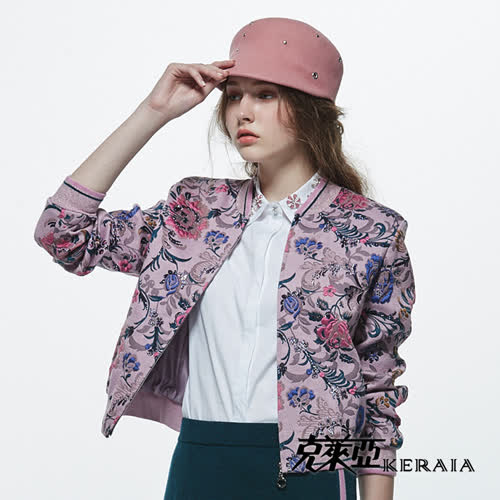 【KERAIA 克萊亞】時尚鉚釘毛呢馬帽