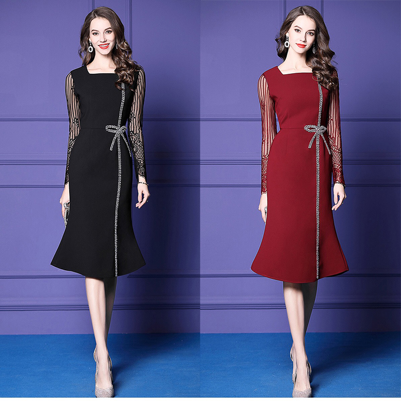 Olivia奧莉精品 華麗典雅宴會洋裝 S~2XL 洋裝 連身裙 禮服 伴娘服 媽媽裝