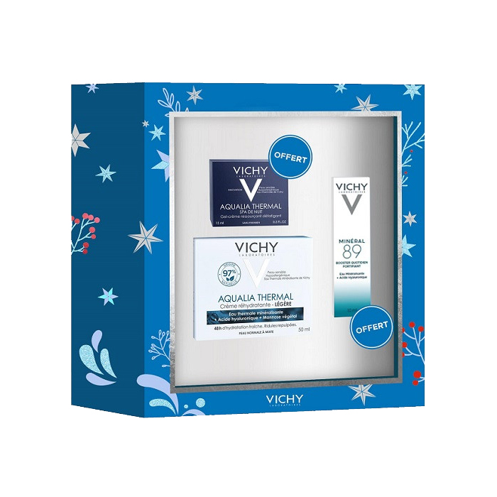 Vichy 薇姿 智慧保濕超進化3件組(保濕超進化水凝霜50ml+M89微精華10ml+水面膜15ml)