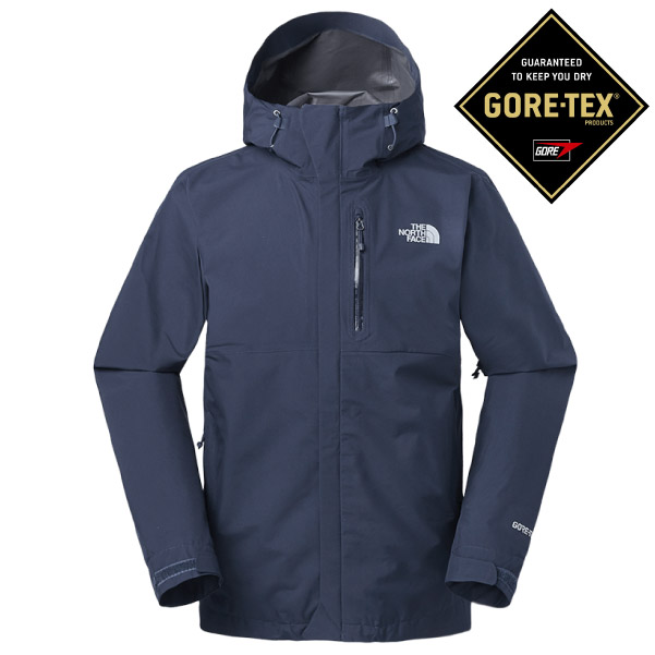 【美國 The North Face】男新款 GORE-TEX 防風防水透氣連帽外套.輕量機能運動夾克.風衣/腋下透氣拉鍊設計/3VR9 海藍 N