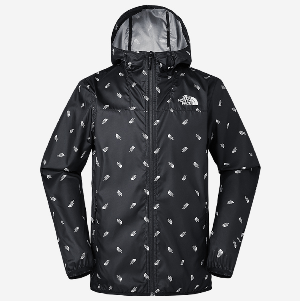 【美國 The North Face】男新款 WindWall防風防潑透氣連帽外套.輕量機能運動夾克.風衣/可打包式插手袋/3VAI 黑 N