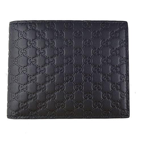 GUCCI Guccissima GG皮革零錢袋壓紋LOGO短夾