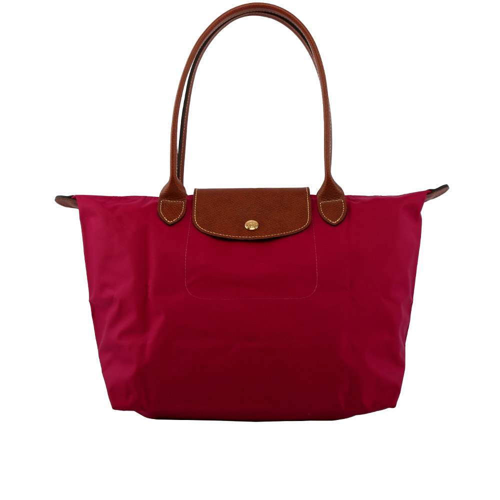 LONGCHAMP 長把S號摺疊水餃包 (嫣紅色) 2605089P10