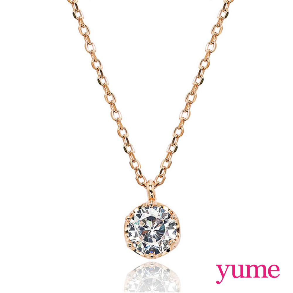 【YUME】小皇冠單鑽項鍊