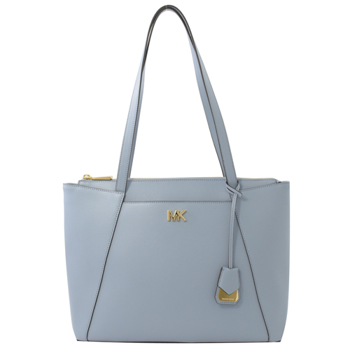 MICHAEL KORS 專櫃款 Maddie 防刮皮革肩背托特包.粉藍